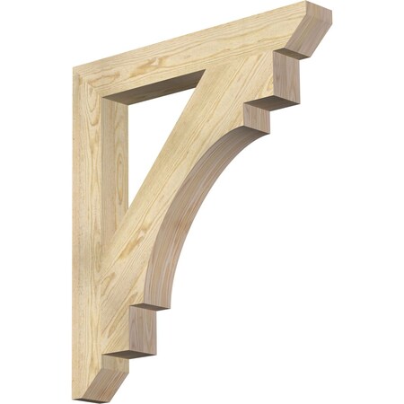 Ekena Millwork Merced Slat Rough Sawn Bracket, Douglas Fir, 4"W x 30"D x 34"H BKT04X30X34MRC06RDF
